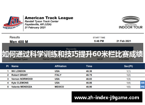 如何通过科学训练和技巧提升60米栏比赛成绩